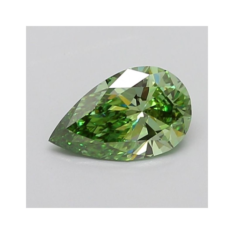 Diament laboratoryjny o barwie fantazyjnej szlif gruszkowy, 1.3ct, VVS2, Fancy Vivid Green, IGI LG739503839
