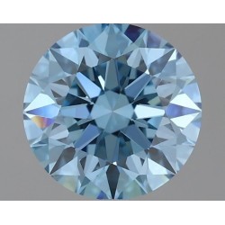 Diament laboratoryjny o barwie fantazyjnej szlif okrągły, 1.61ct, IF, Fancy Vivid Blue, IGI LG636412154