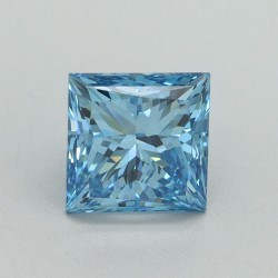 Diament laboratoryjny o barwie fantazyjnej szlif princess, 1.65ct, VVS2, Fancy Vivid Blue, IGI LG644491282