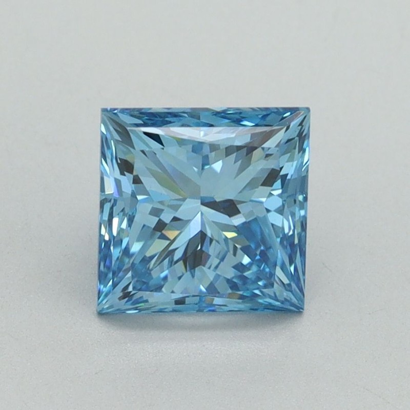 Diament laboratoryjny o barwie fantazyjnej szlif princess, 1.65ct, VVS2, Fancy Vivid Blue, IGI LG644491282