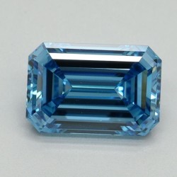 Diament laboratoryjny o barwie fantazyjnej szlif szmaragdowy, 1.54ct, VVS2, Fancy Vivid Blue, IGI LG738512349