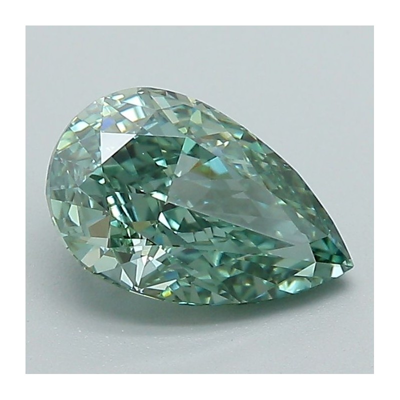 Diament laboratoryjny o barwie fantazyjnej szlif gruszkowy, 1.4ct, VVS2, Fancy Vivid Green, IGI LG636490243