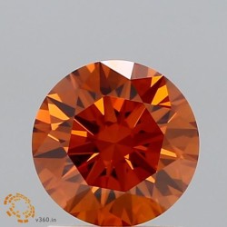 Diament laboratoryjny o barwie fantazyjnej szlif okrągły, 1.03ct, VVS2, Fancy Deep Orange, IGI LG615373934