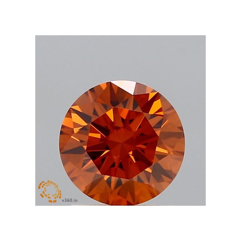 Diament laboratoryjny o barwie fantazyjnej szlif okrągły, 1.03ct, VVS2, Fancy Deep Orange, IGI LG615373934