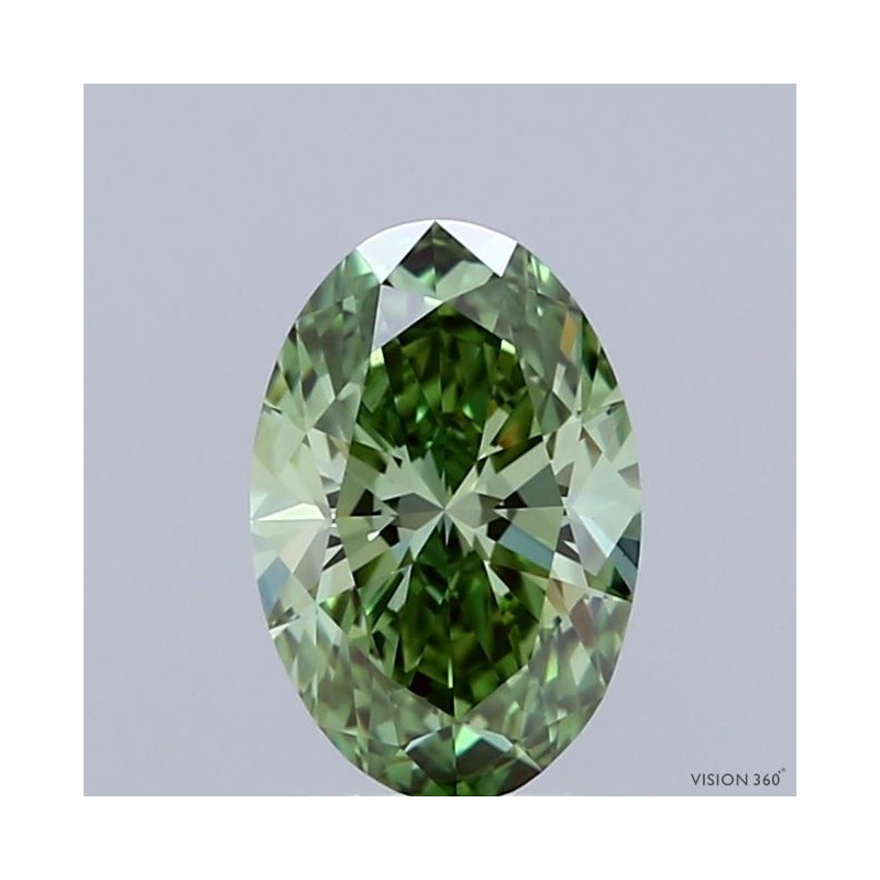 Diament laboratoryjny o barwie fantazyjnej szlif owalny, 1.03ct, VVS2, Fancy Vivid Green, IGI LG713574813 Diament laboratoryjny o barwie fantazyjnej szlif owalny, 1.03ct, VVS2, Fancy Vivid Green, IGI LG713574813