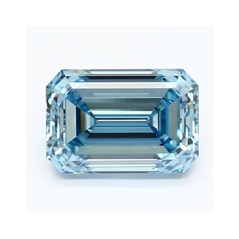 Diament laboratoryjny o barwie fantazyjnej szlif szmaragdowy, 2.09ct, VVS2, Fancy Vivid Blue, IGI LG643409493