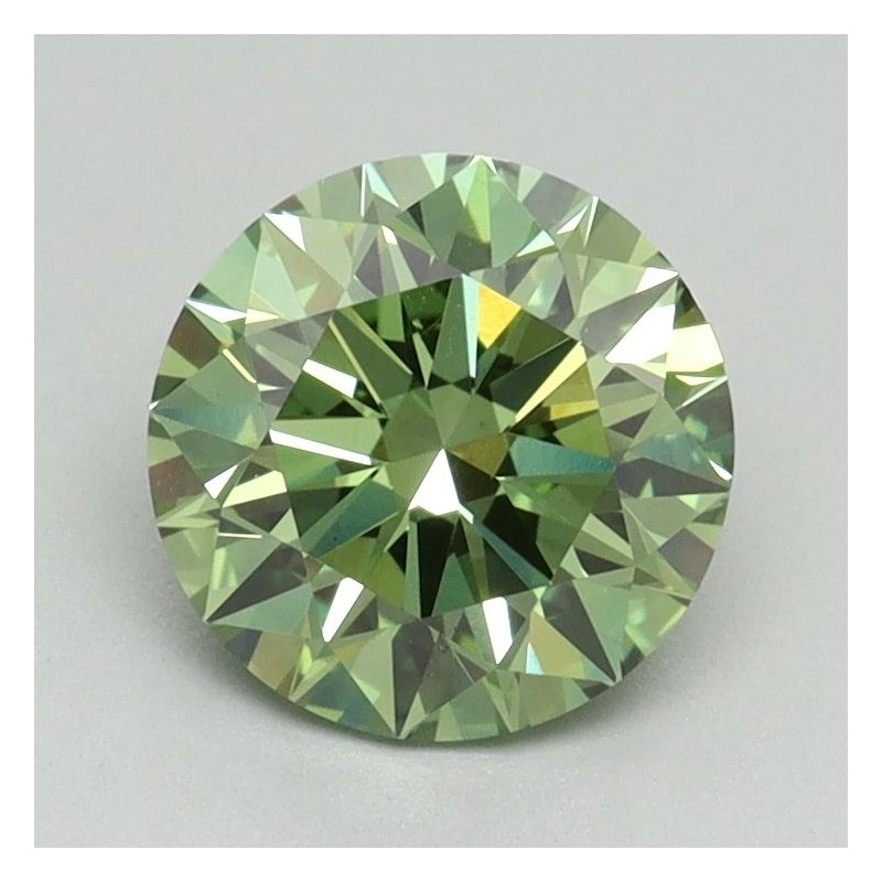 Diament laboratoryjny o barwie fantazyjnej szlif okrągły, 1.4ct, VVS2, Fancy Vivid Green, IGI LG645455121