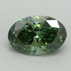 Diament laboratoryjny o barwie fantazyjnej szlif owalny, 1.07ct, VVS2, Fancy Vivid Green, IGI LG738512406