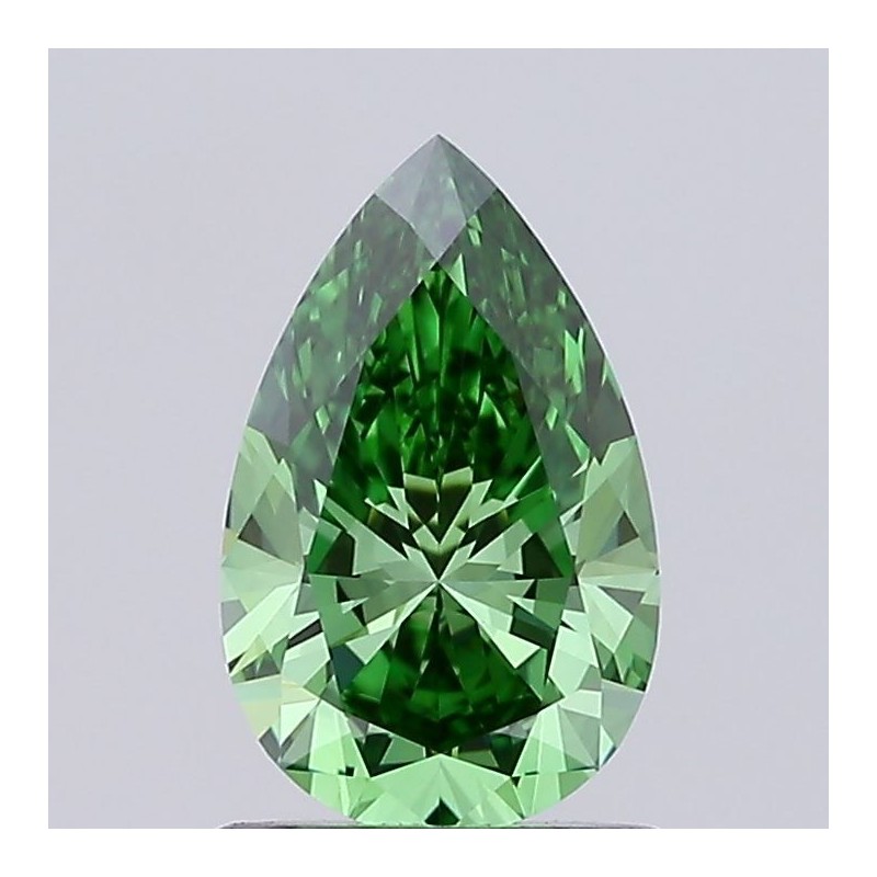 Diament laboratoryjny o barwie fantazyjnej szlif gruszkowy, 1.06ct, VVS2, Fancy Vivid Green, IGI LG719584261