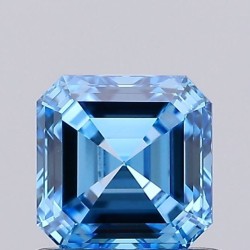 Diament laboratoryjny o barwie fantazyjnej Asscher, 0.72ct, VVS2, Fancy Vivid Blue, IGI LG741505900