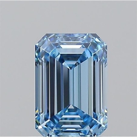 Diament laboratoryjny o barwie fantazyjnej szlif szmaragdowy, 0.53ct, VVS1, Fancy Vivid Blue, IGI LG720555832