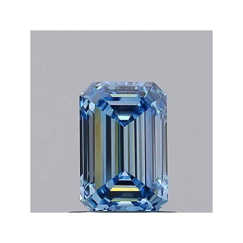 Diament laboratoryjny o barwie fantazyjnej szlif szmaragdowy, 0.7ct, VVS2, Fancy Vivid Blue, IGI LG717541034