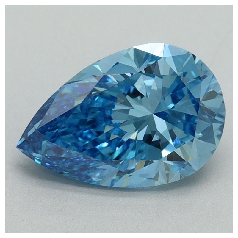 Diament laboratoryjny o barwie fantazyjnej szlif gruszkowy, 1.53ct, VVS2, Fancy Vivid Blue, IGI LG644491310