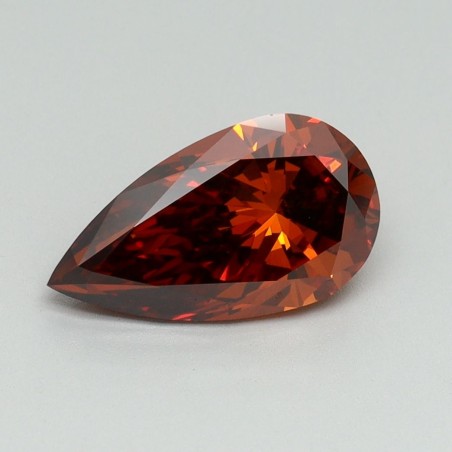 Diament laboratoryjny o barwie fantazyjnej szlif gruszkowy, 1.58ct, VVS2, Fancy Deep Orange, IGI LG650407813