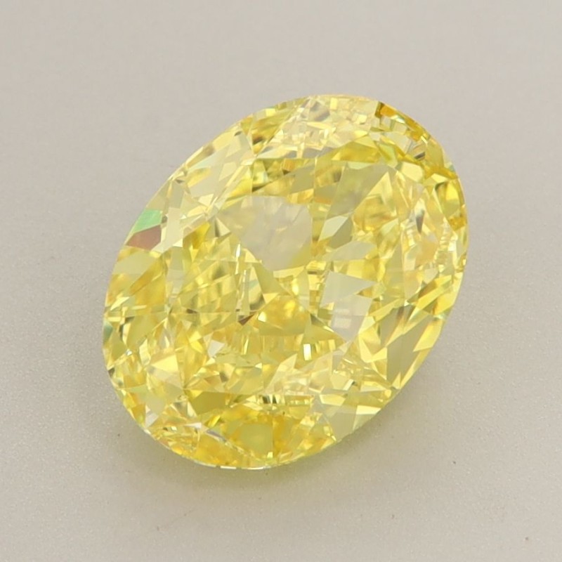 Diament laboratoryjny o barwie fantazyjnej szlif owalny, 2.5ct, VVS1, Fancy Vivid Yellow, IGI LG635479968