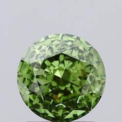 Diament laboratoryjny o barwie fantazyjnej szlif okrągły, 1.57ct, VVS2, Fancy Vivid Green, IGI LG700563168
