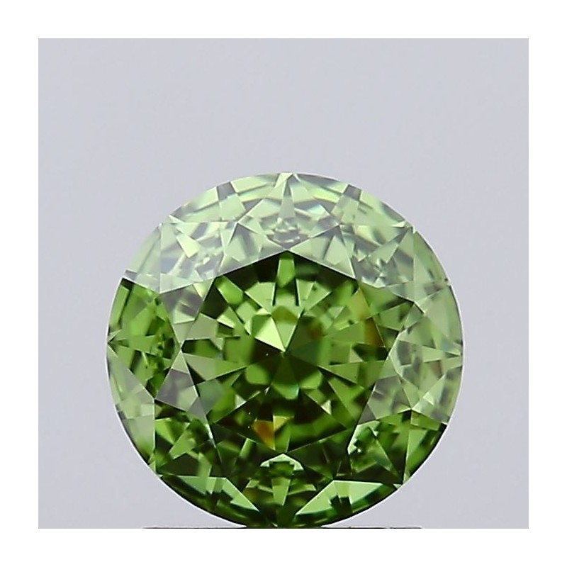 Diament laboratoryjny o barwie fantazyjnej szlif okrągły, 1.57ct, VVS2, Fancy Vivid Green, IGI LG700563168