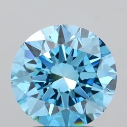 Diament laboratoryjny o barwie fantazyjnej szlif okrągły, 2.51ct, VVS2, Fancy Vivid Blue, IGI LG711531180
