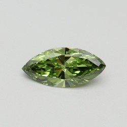 Diament laboratoryjny o barwie fantazyjnej markiza, 0.5ct, VVS2, Fancy Vivid Green, IGI LG614315002