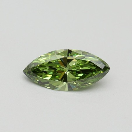 Diament laboratoryjny o barwie fantazyjnej markiza, 0.5ct, VVS2, Fancy Vivid Green, IGI LG614315002