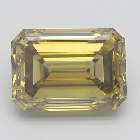 Diament laboratoryjny o barwie fantazyjnej szlif szmaragdowy, 3ct, VVS2, Fancy Intense Brownish Yellow, IGI LG585336550