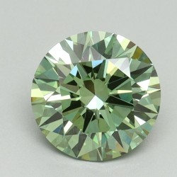 Diament laboratoryjny o barwie fantazyjnej szlif okrągły, 1.4ct, VVS2, Fancy Vivid Green, IGI LG642450561