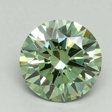 Diament laboratoryjny o barwie fantazyjnej szlif okrągły, 1.4ct, VVS2, Fancy Vivid Green, IGI LG642450561