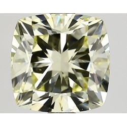 Diament laboratoryjny o barwie fantazyjnej szlif poduszkowy brylantowy, 2.14ct, VVS2, Light Yellow, IGI LG624439938