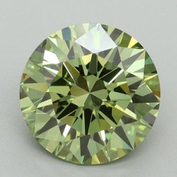Diament laboratoryjny o barwie fantazyjnej szlif okrągły, 1.51ct, VVS2, Fancy Vivid Green, IGI LG641486197