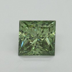 Diament laboratoryjny o barwie fantazyjnej szlif princess, 1.3ct, VVS2, Fancy Vivid Green, IGI LG640443183