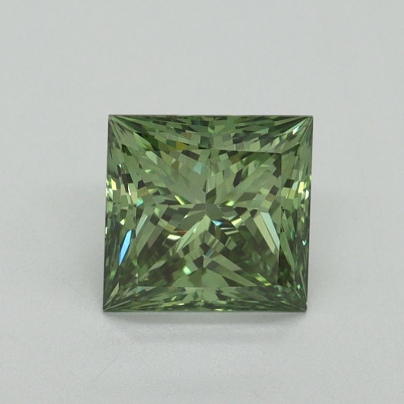 Diament laboratoryjny o barwie fantazyjnej szlif princess, 1.3ct, VVS2, Fancy Vivid Green, IGI LG640443183 Diament laboratoryjny o barwie fantazyjnej szlif princess, 1.3ct, VVS2, Fancy Vivid Green, IGI LG640443183