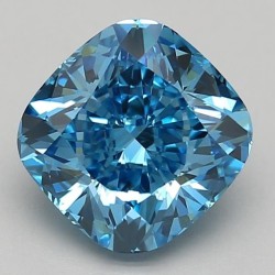 Diament laboratoryjny o barwie fantazyjnej szlif poduszkowy brylantowy, 2ct, VVS2, Fancy Vivid Blue, IGI LG652458560