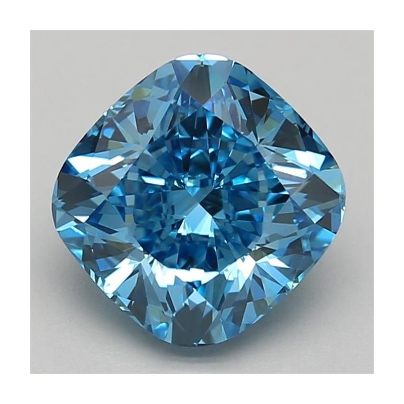 Diament laboratoryjny o barwie fantazyjnej szlif poduszkowy brylantowy, 2ct, VVS2, Fancy Vivid Blue, IGI LG652458560