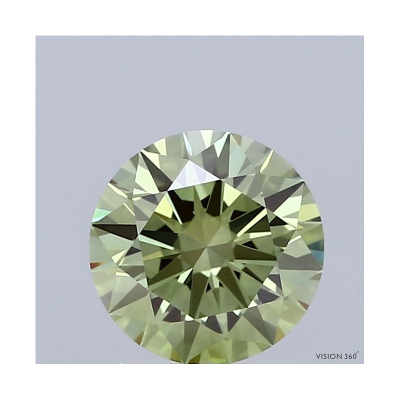 Diament laboratoryjny o barwie fantazyjnej szlif okrągły, 1.47ct, VVS2, Fancy Vivid Green, IGI LG712551527