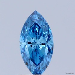 Diament laboratoryjny o barwie fantazyjnej markiza, 0.57ct, VVS2, Fancy Vivid Blue, IGI LG729553337