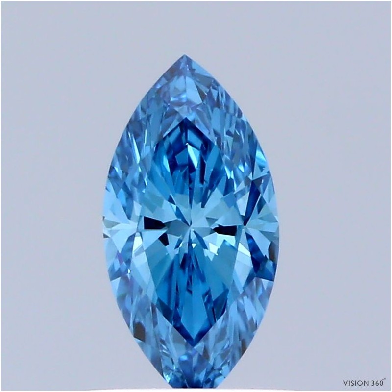 Diament laboratoryjny o barwie fantazyjnej markiza, 0.57ct, VVS2, Fancy Vivid Blue, IGI LG729553337 Diament laboratoryjny o barwie fantazyjnej markiza, 0.57ct, VVS2, Fancy Vivid Blue, IGI LG729553337