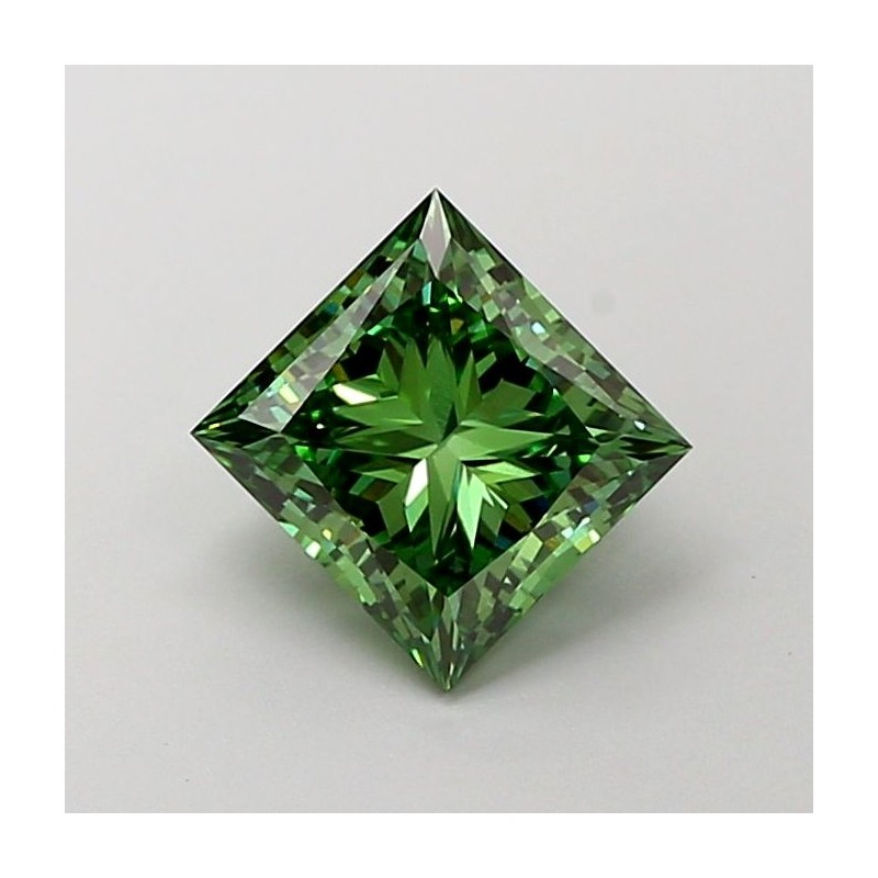 Diament laboratoryjny o barwie fantazyjnej szlif princess, 2.02ct, VVS2, Fancy Vivid Green, IGI LG732564925 Diament laboratoryjny o barwie fantazyjnej szlif princess, 2.02ct, VVS2, Fancy Vivid Green, IGI LG732564925