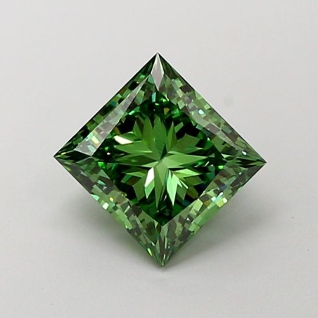 Diament laboratoryjny o barwie fantazyjnej szlif princess, 2.02ct, VVS2, Fancy Vivid Green, IGI LG732564925