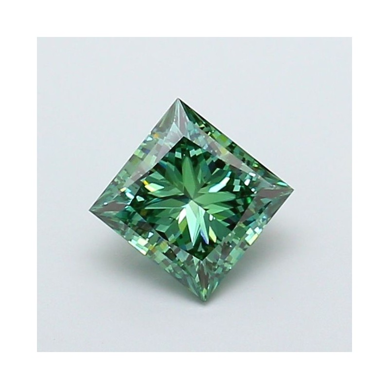 Diament laboratoryjny o barwie fantazyjnej szlif princess, 2.01ct, VVS2, Fancy Vivid Green, IGI LG732565087 Diament laboratoryjny o barwie fantazyjnej szlif princess, 2.01ct, VVS2, Fancy Vivid Green, IGI LG732565087