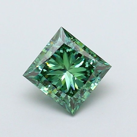 Diament laboratoryjny o barwie fantazyjnej szlif princess, 2.01ct, VVS2, Fancy Vivid Green, IGI LG732565087