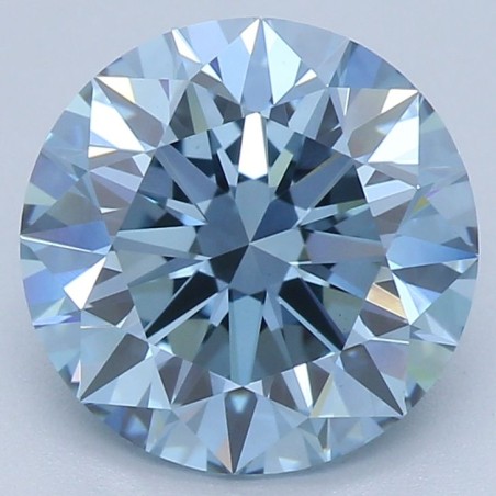 Diament laboratoryjny o barwie fantazyjnej szlif okrągły, 1.77ct, VVS2, Fancy Vivid Blue, IGI LG595378125