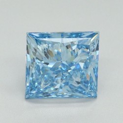 Diament laboratoryjny o barwie fantazyjnej szlif princess, 1.31ct, VVS2, Fancy Vivid Blue, IGI LG653450477