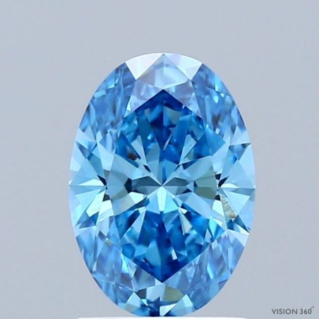 Diament laboratoryjny o barwie fantazyjnej szlif owalny, 1.17ct, VVS2, Fancy Vivid Blue, IGI LG723524059