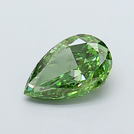 Diament laboratoryjny o barwie fantazyjnej szlif gruszkowy, 2ct, VVS2, Fancy Vivid Green, IGI LG732564063