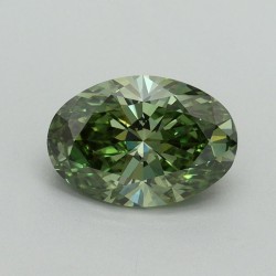 Diament laboratoryjny o barwie fantazyjnej szlif owalny, 1.27ct, VVS2, Fancy Vivid Green, IGI LG645435160
