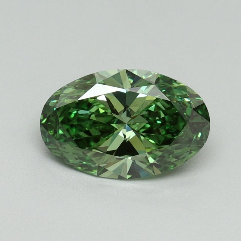 Diament laboratoryjny o barwie fantazyjnej szlif owalny, 1.27ct, VVS1, Fancy Vivid Green, IGI LG636491232 Diament laboratoryjny o barwie fantazyjnej szlif owalny, 1.27ct, VVS1, Fancy Vivid Green, IGI LG636491232