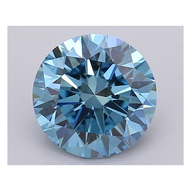 Diament laboratoryjny o barwie fantazyjnej szlif okrągły, 1.51ct, VVS2, Fancy Vivid Blue, IGI LG611390212