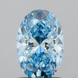 Diament laboratoryjny o barwie fantazyjnej szlif owalny, 1.26ct, VVS1, Fancy Vivid Blue, IGI LG731577455