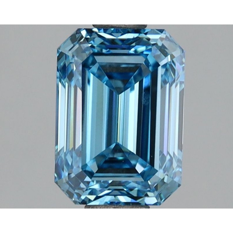 Diament laboratoryjny o barwie fantazyjnej szlif szmaragdowy, 2.06ct, VVS2, Fancy Vivid Blue, IGI LG695503257
