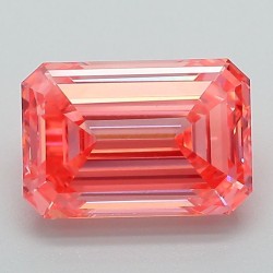 Diament laboratoryjny o barwie fantazyjnej szlif szmaragdowy, 2.5ct, VVS2, Fancy Vivid Pink, IGI LG698561345